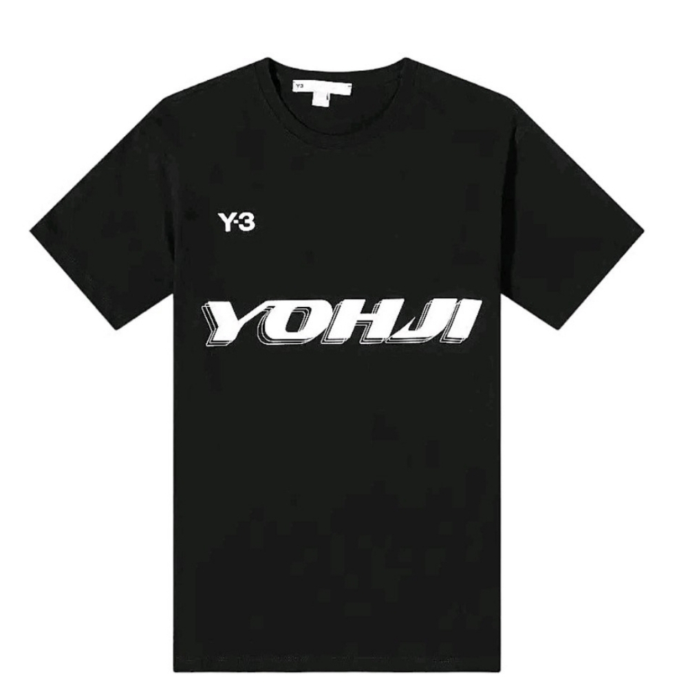 Adidas Y3 Yohji Yamamoto Black Graphic T-Shirt NWT